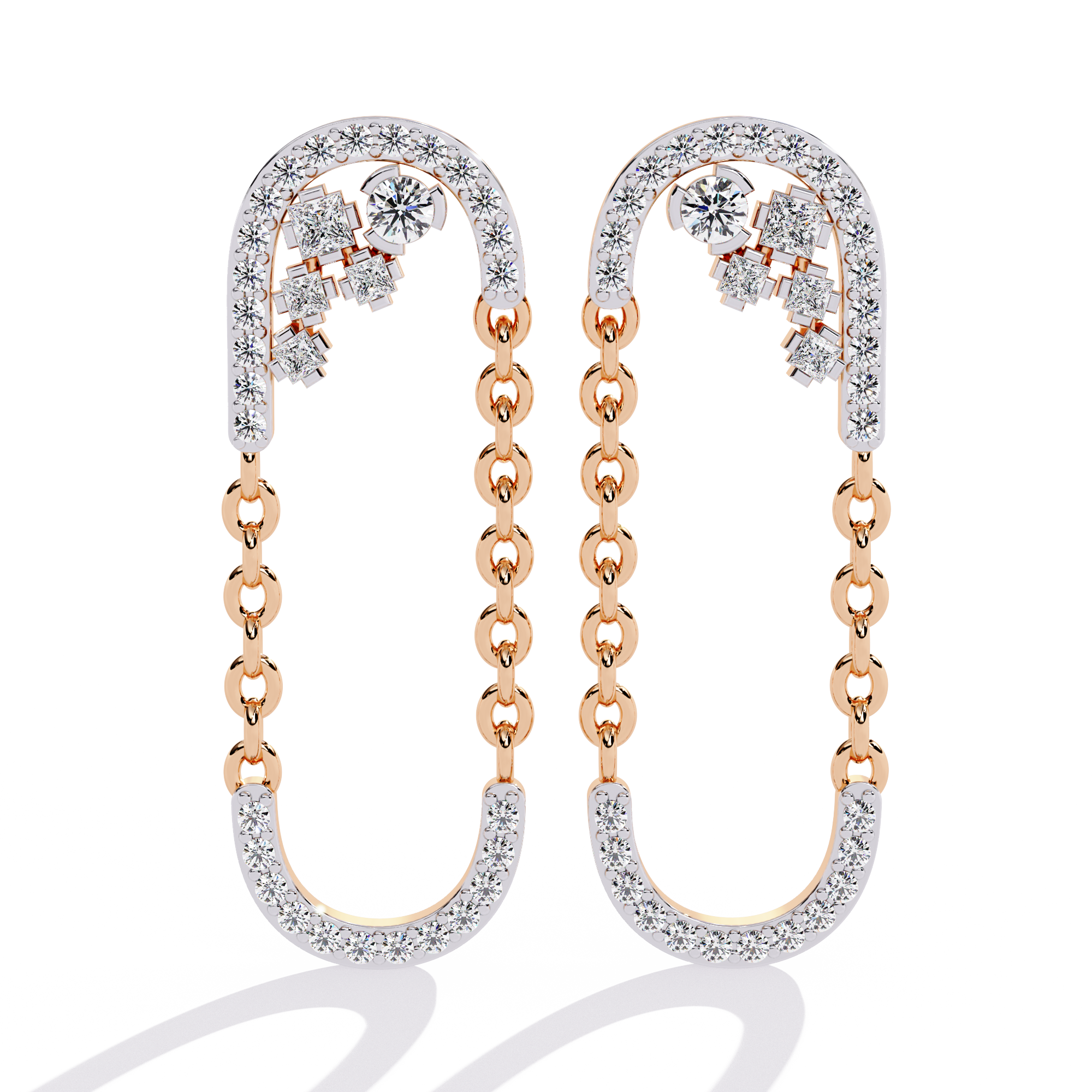Buy Celestial Loop Natural Diamond Earrings | Solitairekart